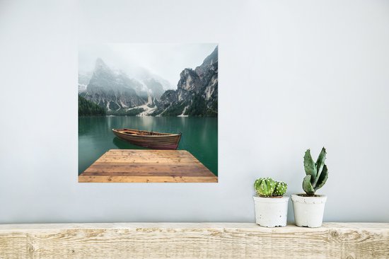 Affiche Brume - Neige - Berg - Bateau - 30x30 cm