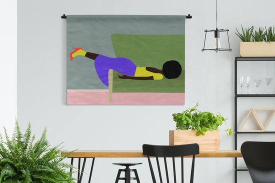 Tapisserie - Tapisserie - Femme - Minimalisme - Design - 120x90 cm - Tapisserie