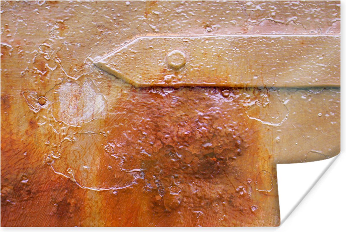 Poster Roest - Retro - Staal - IJzer - 30x20 cm