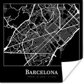 Poster Stadskaart - Barcelona - Plattegrond - Kaart - 75x75 cm