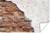 Affiche Brique - Plâtre - Mur - 60x40 cm