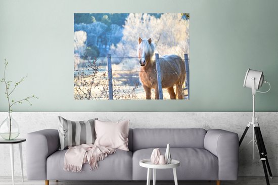 Affiche Cheval - Hiver - Neige - 120x90 cm