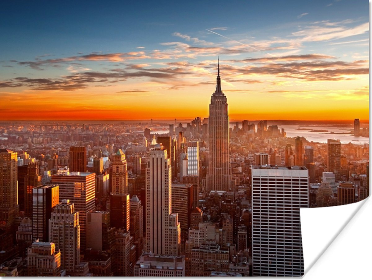 Poster Skyline - New York - Zon - 80x60 cm