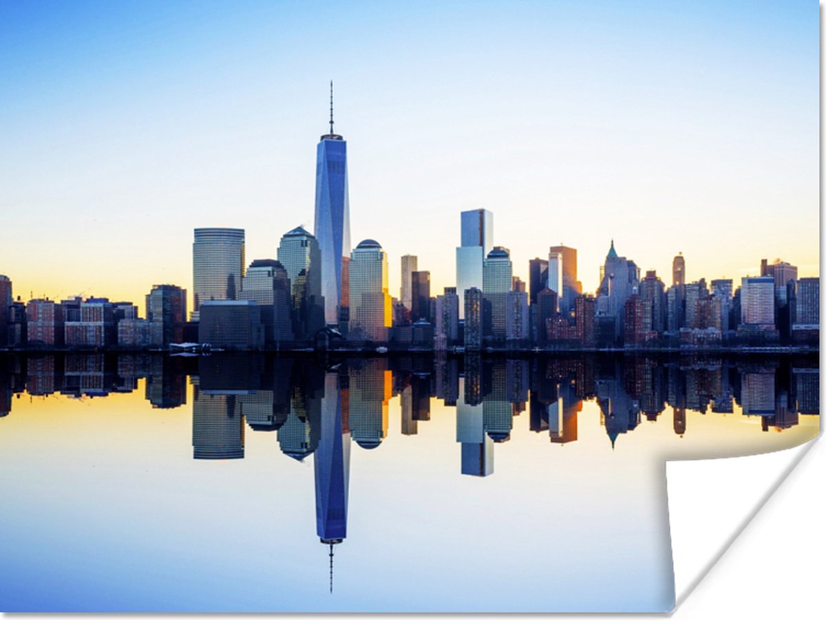 Poster Skyline - New York - Water - 40x30 cm