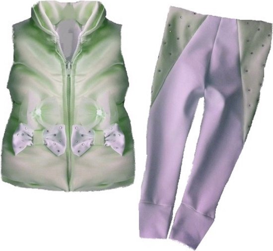 Foto: Maat 140 2 delig bodywarmer met jogingbroek voor baby en kind zomerjas