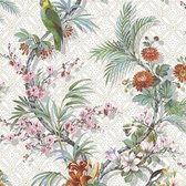 DUTCH WALLCOVERINGS Behang Tropical wit