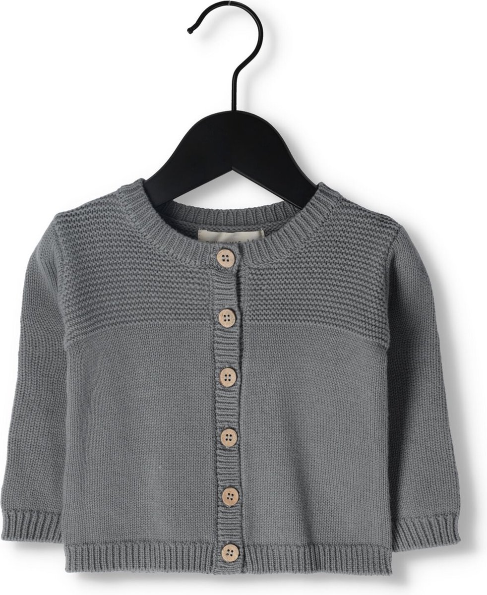 Quincy Mae Knit Cardigan Truien & Vesten Baby - Sweater - Hoodie - Vest- Blauw - Maat 3-6M