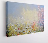 Bloemen digitale schilderijen, textuur - Modern Art Canvas - 612925004 - 115*75 Horizontal