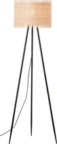 Brilliant Raffy driepoot vloerlamp naturel/zwart, metaal/zeegras, 1x A60, E27, 60 W