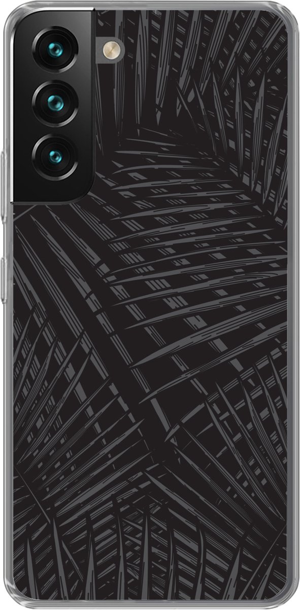 Telefoonhoesje Geschikt voor Samsung Galaxy S22 hoesje - Modern - Planten - Tropisch - Siliconen Telefoonhoesje Telefoonhoesje