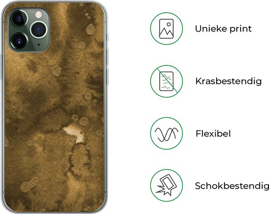 Coque iPhone 11 Pro - Or - Peinture - Abstrait - Coque de téléphone en Siliconen