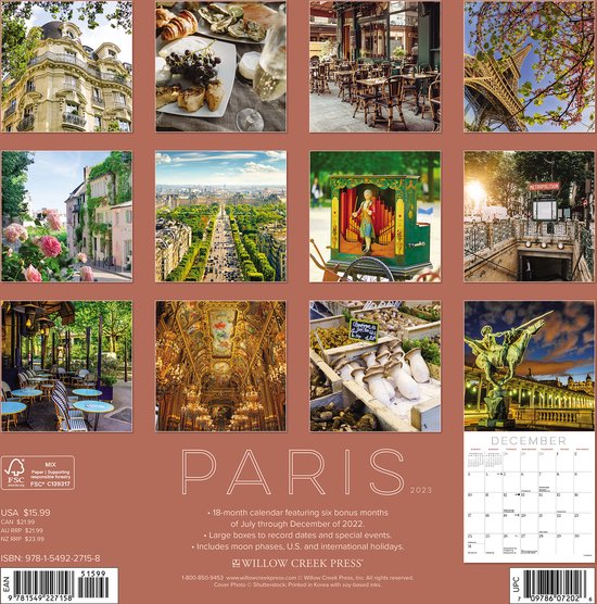Paris Kalender 2025  bol.com