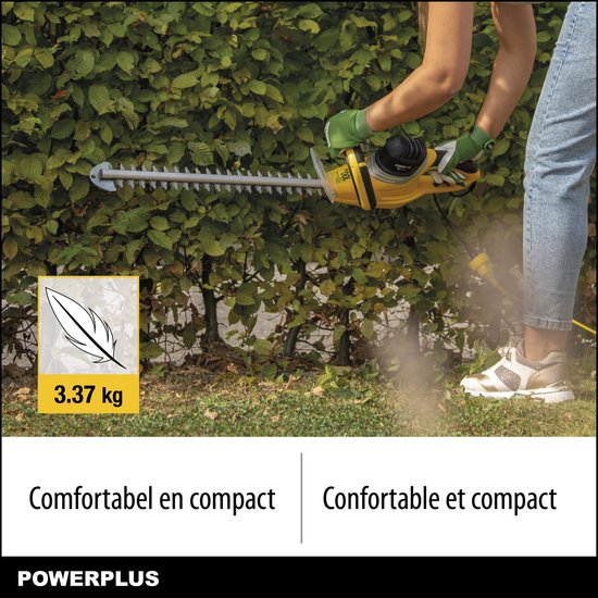 Powerplus POWXG2007 Elektrische heggenschaar - 550W - Snoeien en knippen - Zwaardlengte 525mm - Mesafstand 16mm - Haagschaar voor tuinonderhoud van Powerplus — afbeelding 2