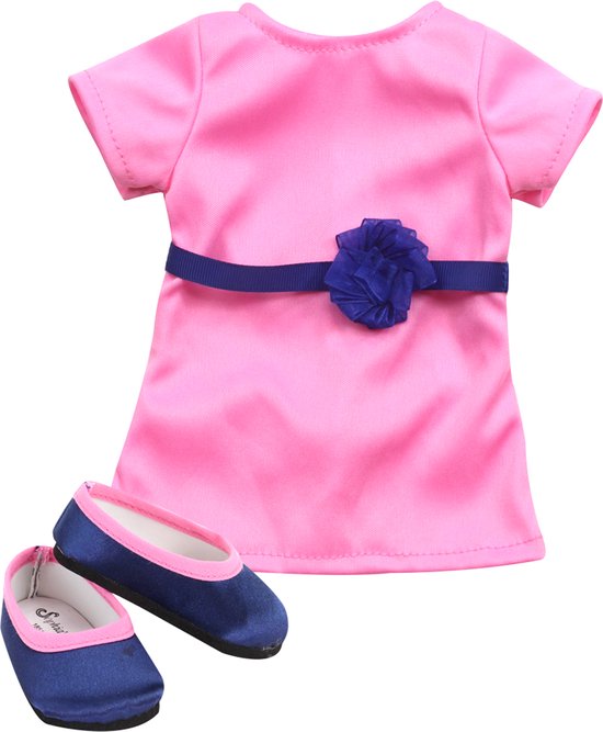 Sophia's 45,7 cm Pop "Brooklyn" - Lichtroze Jurk en Marineblauw Schoenen van Merkloos — afbeelding 2