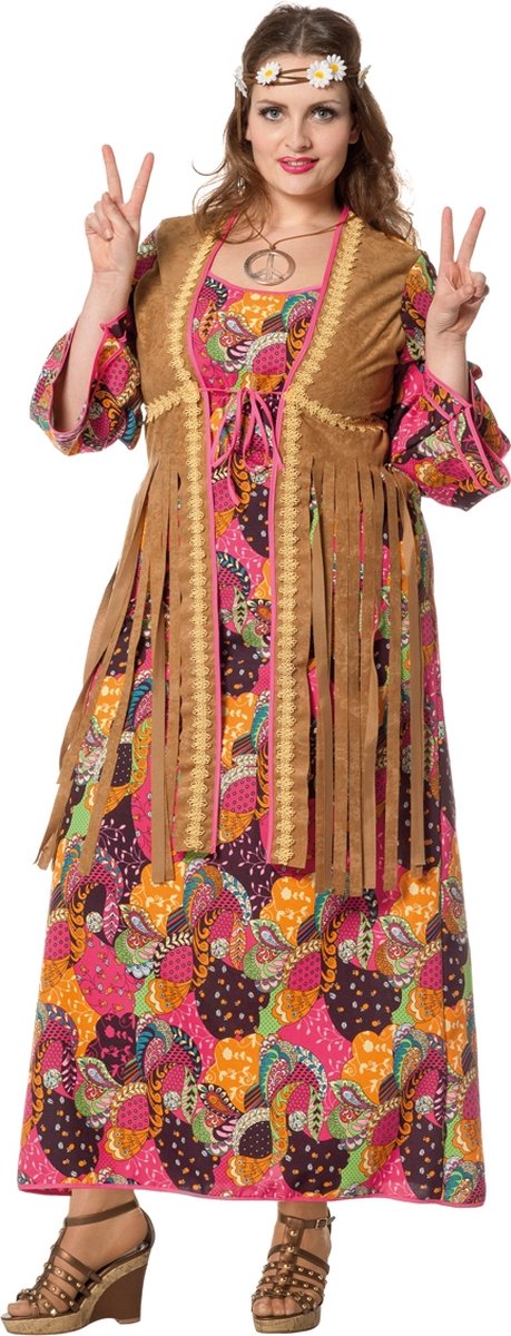 Hippie 60s 70s jurk lang model Maat 36 | bol.com