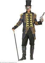 Widmann - Steampunk Kostuum - Tijdloze Parade Jas Steampunk Man - Geel, Zwart - XL - Halloween - Verkleedkleding