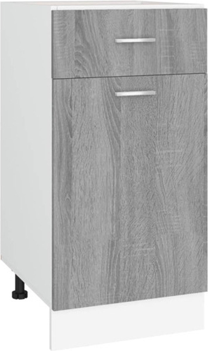 Armoire de cuisine, meuble rangement de cuisine porto sonoma gris bois d' ingénierie ffd1261