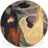 WallCircle - Wandcirkel ⌀ 60 - Separation - Edvard Munch - Ronde schilderijen woonkamer - Wandbord rond - Muurdecoratie cirkel - Kamer decoratie binnen - Wanddecoratie muurcirkel - Woonaccessoires