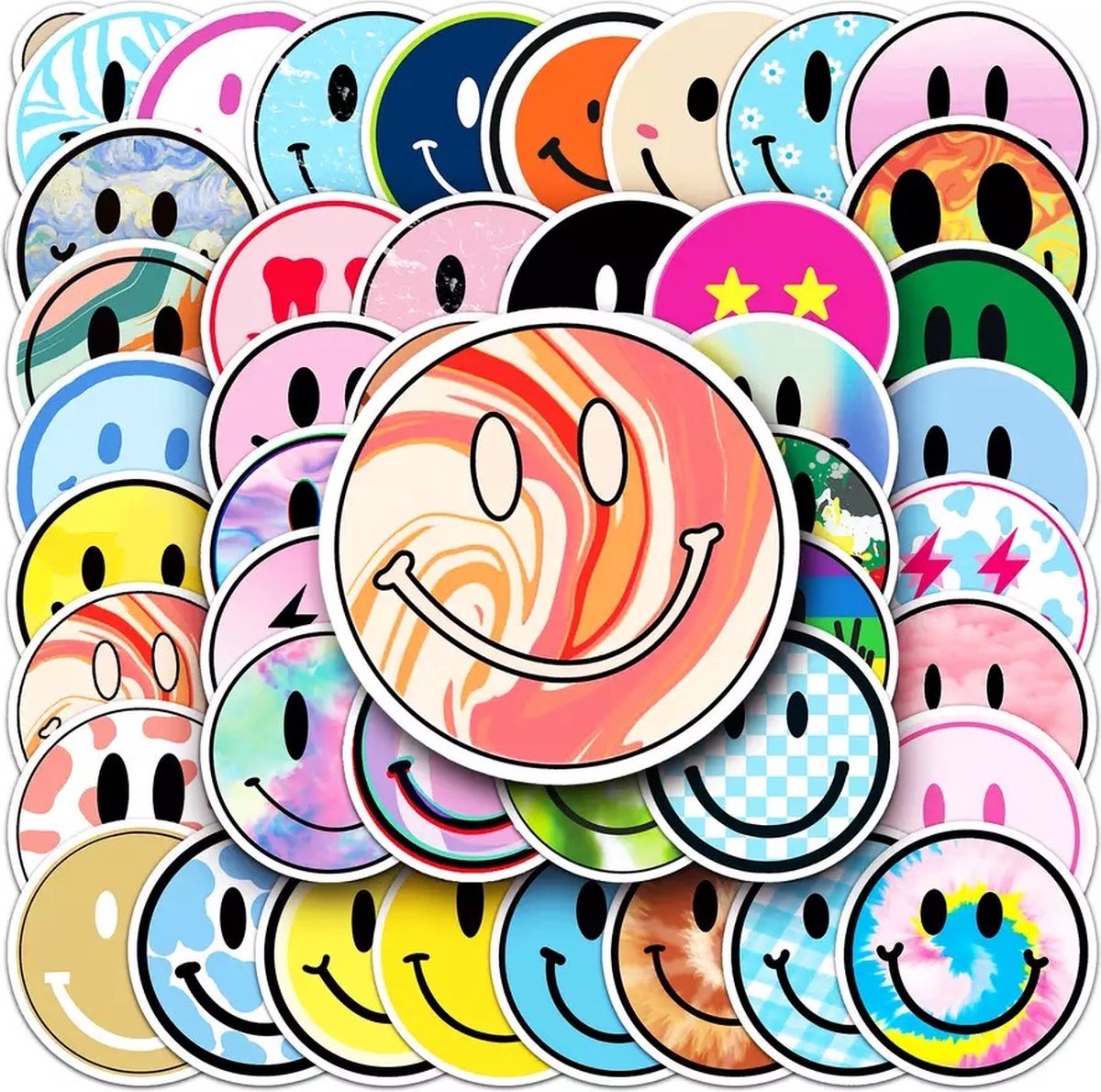 Smiley Stickers 50 Stuks | Emoticon Stickers | Grappige Sticker | Smiley Afbeeldingen | Emoji Stickers | Laptop Stickers | Decoratie | Stickers Kinderen | Stickers Volwassenen | Plakstickers | Stickers Bullet Journal | Planner Stickers — afbeelding 2