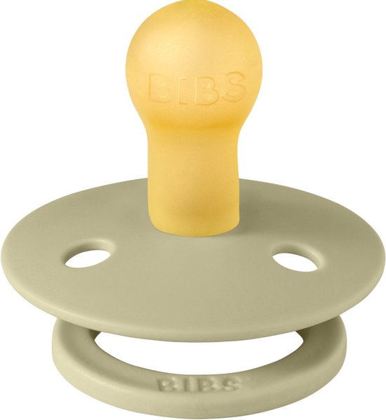 Bibs Fopspeen Latex Round 6-18mnd Khaki van BIBS — afbeelding 3