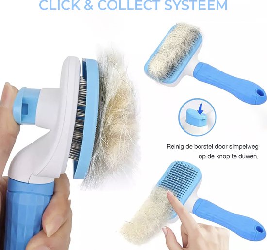 Kattenborstel Hondenborstel [Ergonomisch Handvat & Reiniging met één