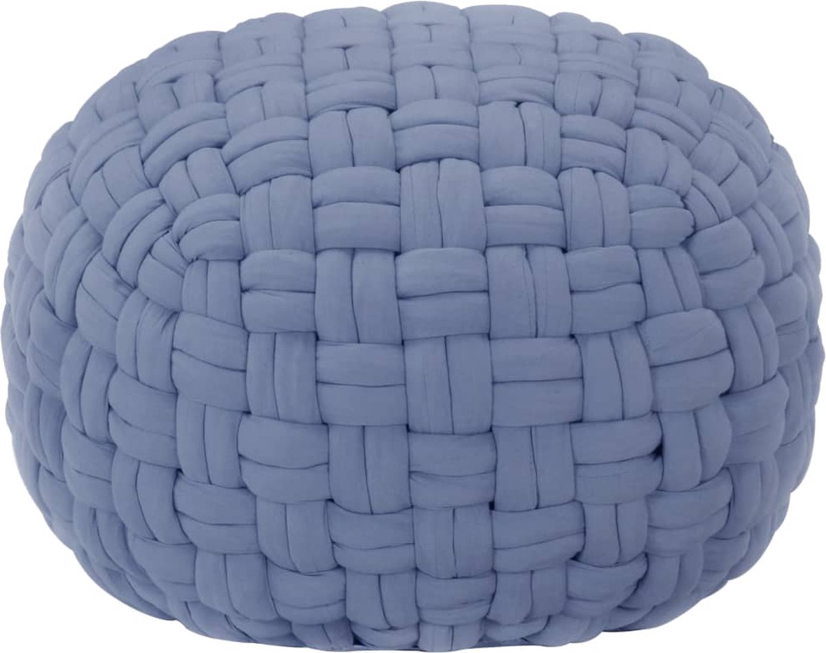 Lademand gevlochten metaal - blauw - 35x55x19 cm