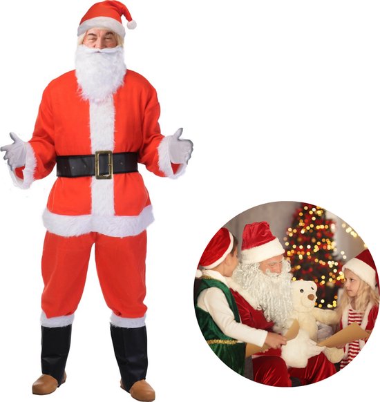 Cheqop® Costume de Père Noël de Luxe - Costume de Père Noël - Costume de  Père Noël -... | bol.com