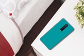 Geschikt voor OnePlus 8 hoesje - Blauw - Effen kleur - Siliconen Telefoonhoesje
