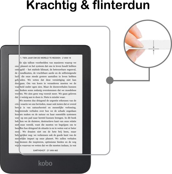 Screenprotector Geschikt voor Kobo Clara 2E Screenprotector Gehard Glas Tempered Glass - Screenprotector Geschikt voor Kobo Clara 2E Screenprotector - 2 PACK van OMNI. — afbeelding 5