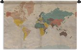 Wandkleed Eigen Wereldkaarten - Historische Wereldkaart Wandkleed katoen 150x100 cm - Wandtapijt met foto