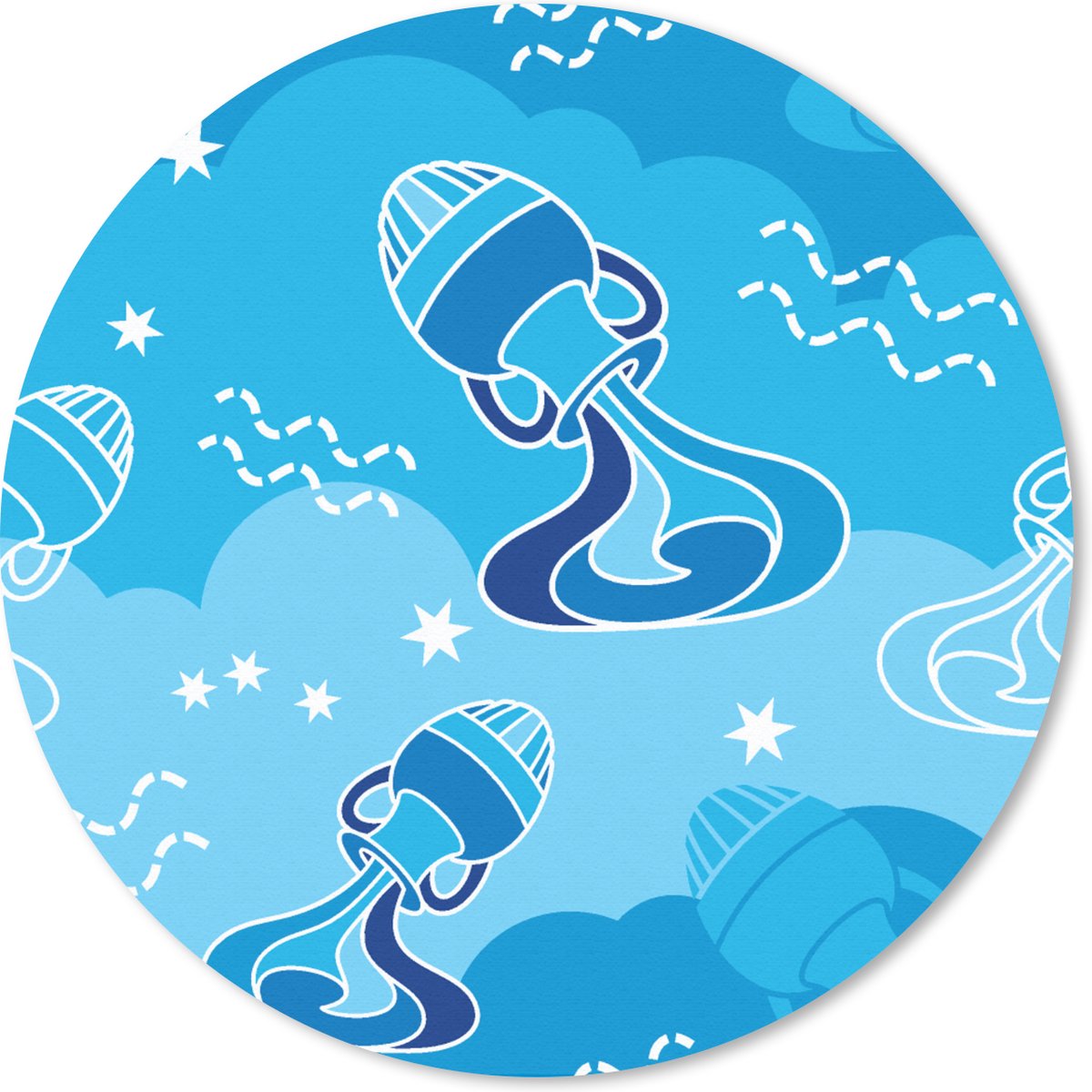 Muismat rond 30x30 cm - Mousepad Aquarius - Design - Zodiac - Ronde muismatten