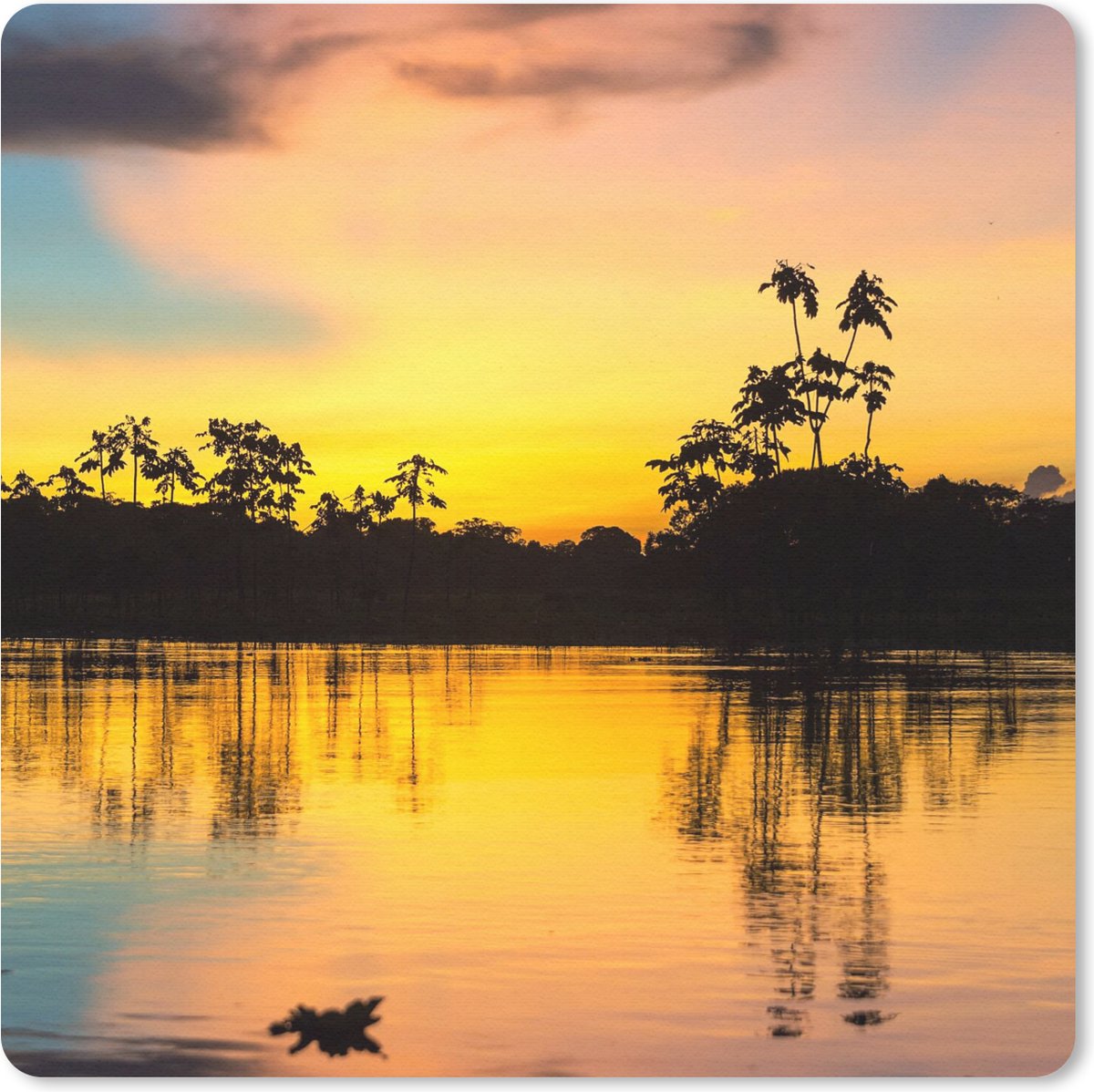 Muismat 20x20 cm - Mousepad Water - Natuur - Zomer - Lucht - Muismatten