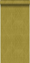 ESTAhome eco texture vlies behangpapier origami motief okergeel - 148711 - 0,53 x 10,05 m