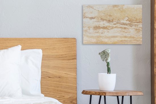 Peintures sur toile Marbre - Sable - Texture - 30x20 cm - Décoration murale