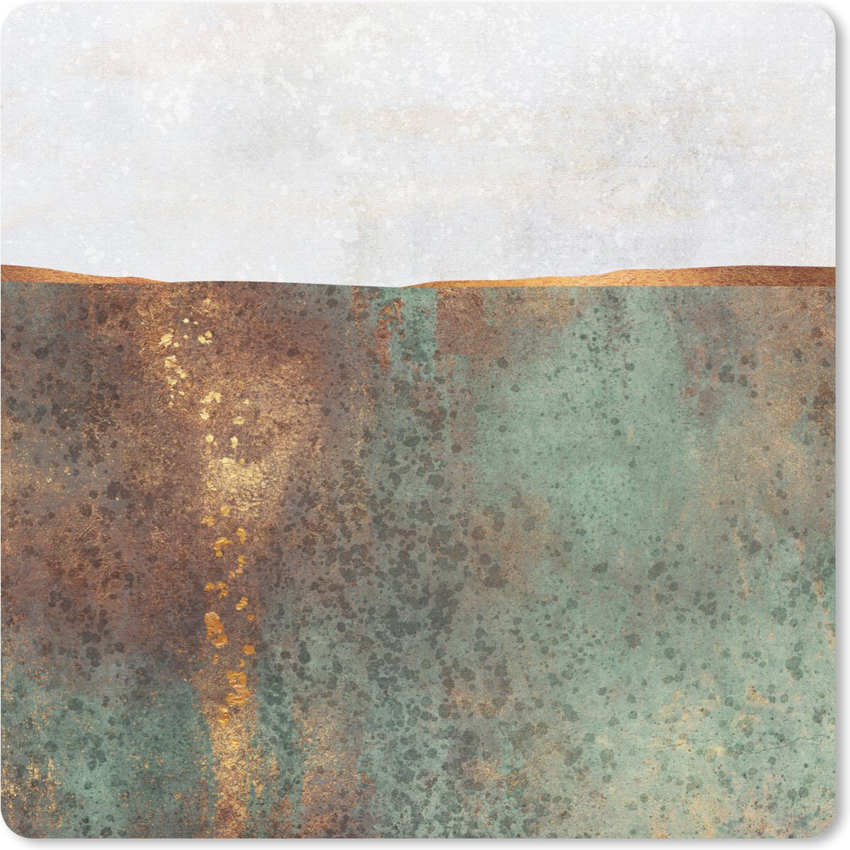 Muismat 30x30 cm - Mousepad Abstract - Luxe - Goud - Muismatten
