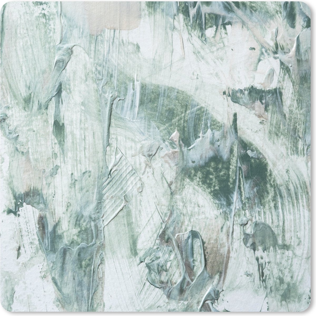 Muismat 20x20 cm - Mousepad Tuindecoratie - Verf - Abstract - Muismatten