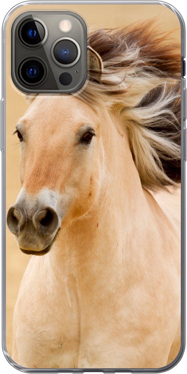 Telefoonhoesje Geschikt voor iPhone 13 Pro hoesje - Paarden - Dieren - Manen - Portret - Siliconen Telefoonhoesje Telefoonhoesje
