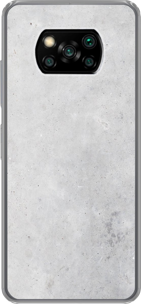 Telefoonhoesje Geschikt voor Xiaomi Geschikt voor Poco X3 Pro hoesje - Verwering - Beton print - Structuren - Vintage - Industrieel - Grijs - Siliconen Telefoonhoesje Telefoonhoesje