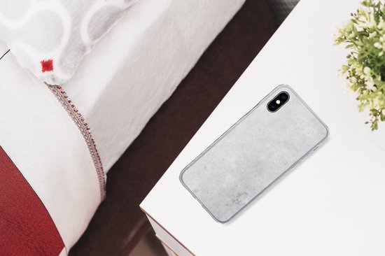 Coque iPhone Xs - Intempéries - Béton - Structures - Vintage - Industriel - Grijs - Coque de téléphone en Siliconen