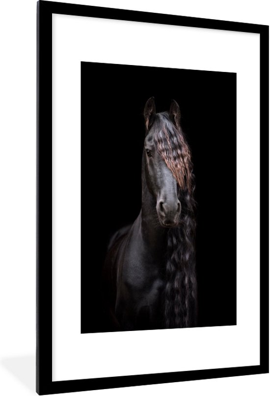 Mura MDF Fotolijst 40x70cm Zwart Houtnerf