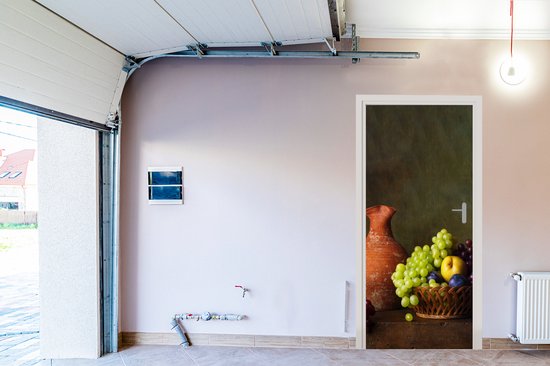 Sticker pour porte Rustique - Fruit - Pichet - Panier - Nature Morte - 80x205 cm - Affiche de porte