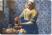 Bureau onderlegger - Muismat - Bureau mat - Melkmeisje - Delfts Blauw - Vermeer - Schilderij - Oude meesters - 60x40 cm