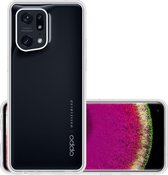 Hoes Geschikt voor OPPO Find X5 Hoesje Cover Siliconen Back Case Hoes - Transparant