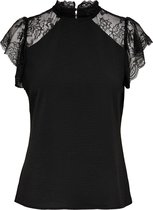 ONLY OLMKRISTINE S/S LACE TOP WVN Dames Top - Maat XS