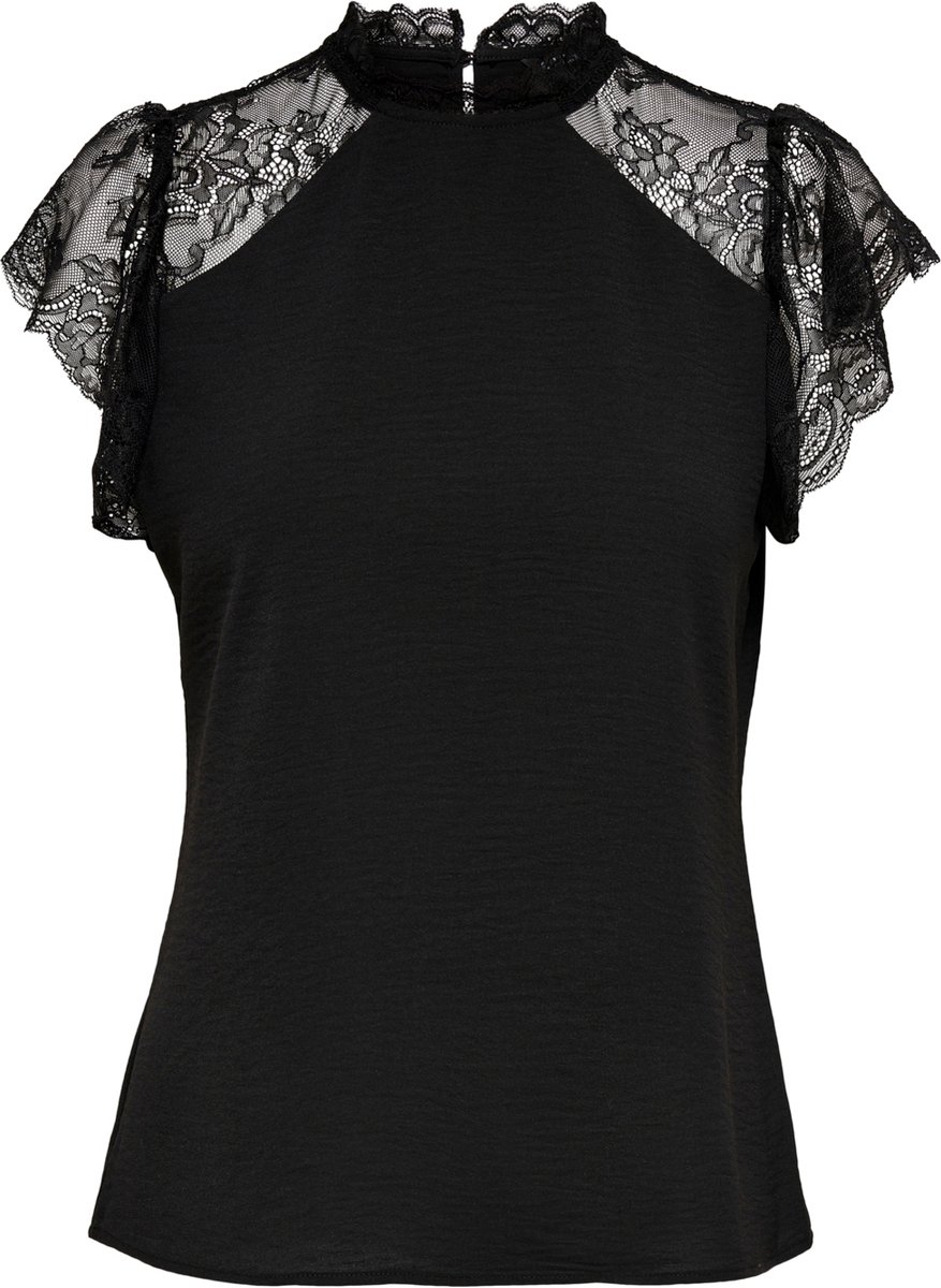 ONLY OLMKRISTINE S/S LACE TOP WVN Dames Top - Maat XS | bol