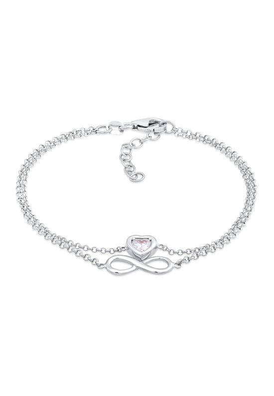 Elli Armband Dames Hart Liefde Oneindigheid in 925 Sterling Zilver
