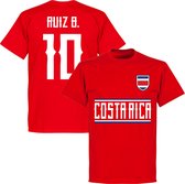 Costa Rica Ruiz B. 10 Team T-Shirt - Rood - 4XL