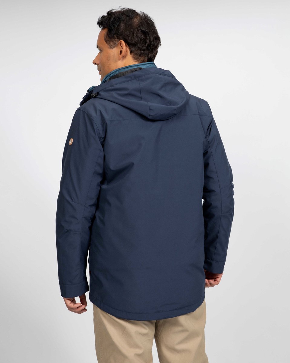 YSENTO Regenjas voor dames, waterdicht, ademend, outdoorjas, lichte overgangsjas, windbreaker met capuchon, zwart, M