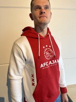 AJAX Red Wit Red Hoody With batch - Ajax Vêtements - Ajax Sweater - Ajax Hoodie - Taille M