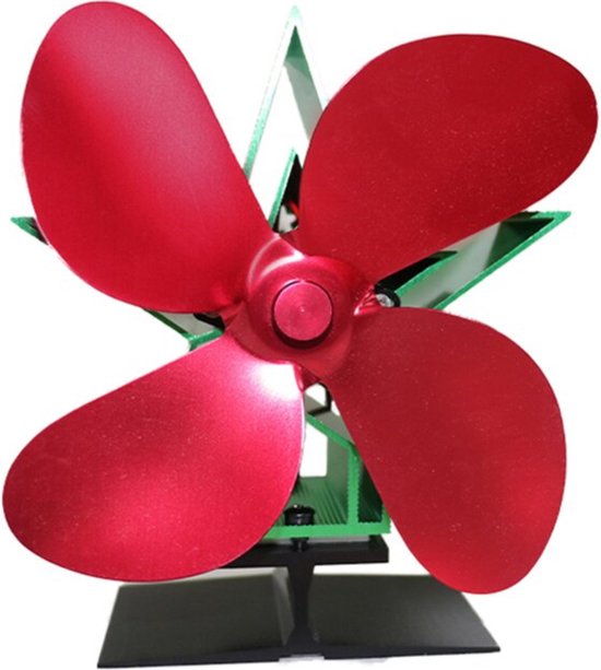 Warmte-aangedreven Kachelventilator 3-kops 18-bladig Aluminium 270 Warmte-aangedreven Kachelventilator 3-kops 18-bladig Aluminium 270